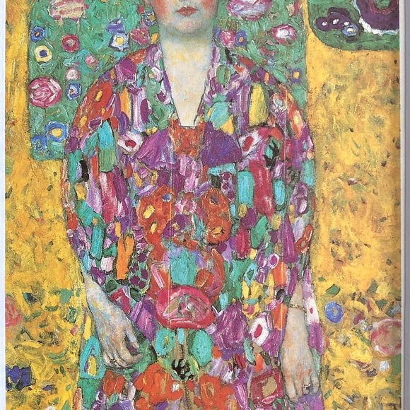 NWT 5x7" Gustav Klimt Print "Portrait of Eugenia Primavesi" w/Black Mat - HOME - Picture 4 of 4